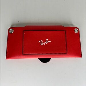 Ray-Ban Red Sunglasses Case Authentic SUPER RARE Purse / Wallet “”No Strap”